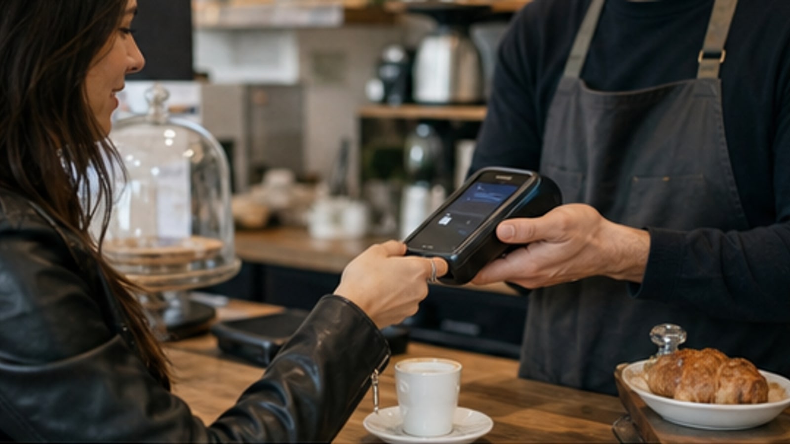 Pago con tarjeta en cafetería de Buenos Aires